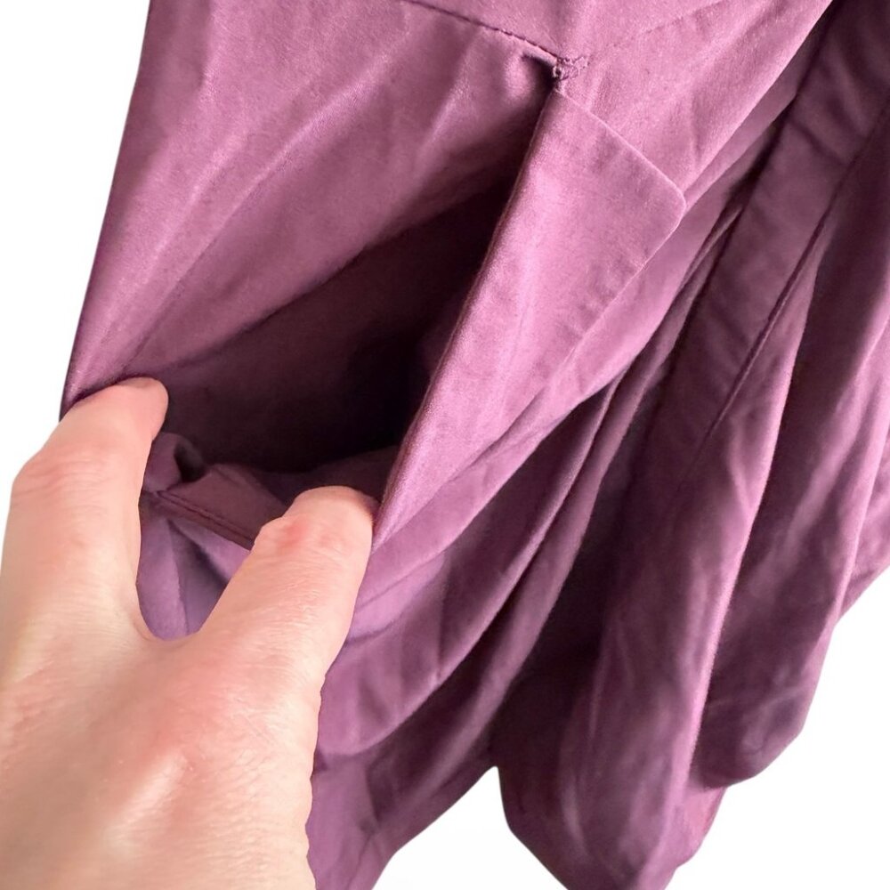 Ark & Co Draped Purple V-Neck Dress - Picture 9 of 12